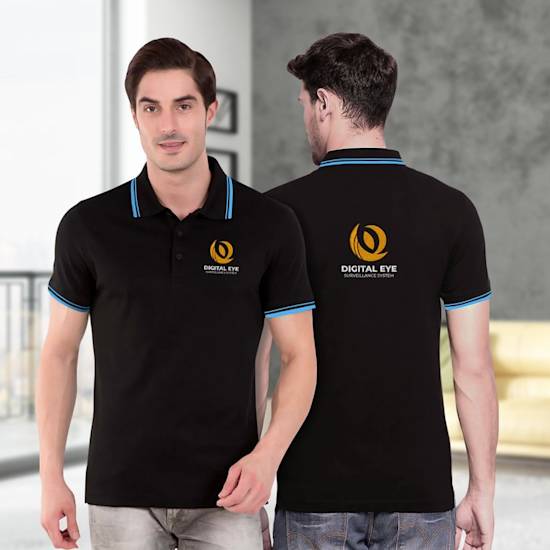 Polo t top shirt back